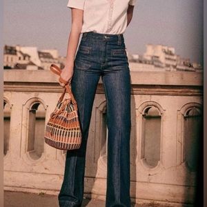 Sezane Augusto Jean Trousers in Indigo size 38